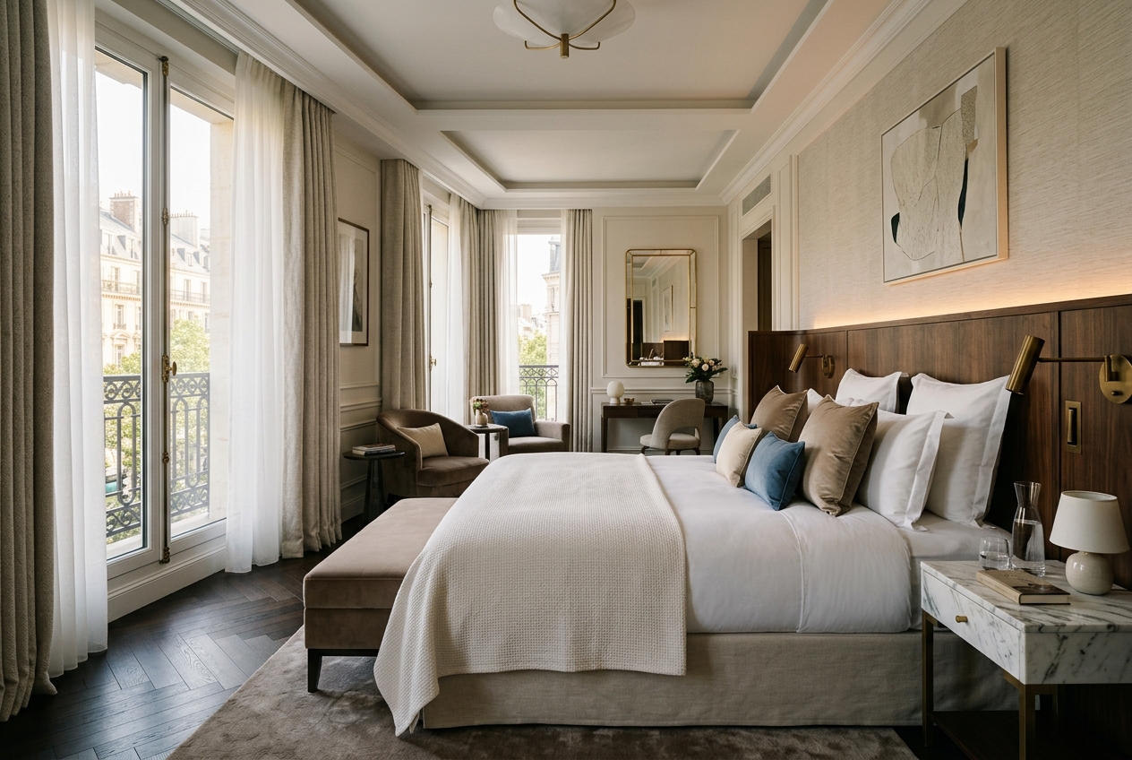5 yıldızlı lüks butik otel süit odası iç mimari renovasyon projesi